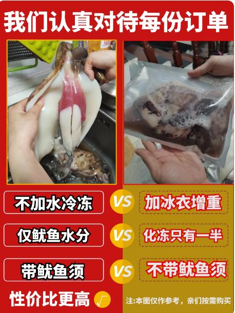 【YMHR】冰鲜大鱿鱼（4条） 商品图1
