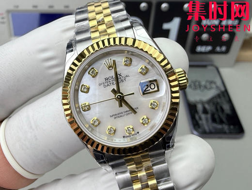 劳力士GS日志型系列 女款28mm GS日志28系列 间金贝母钻面 2671机 五珠带 女士腕表 商品图4