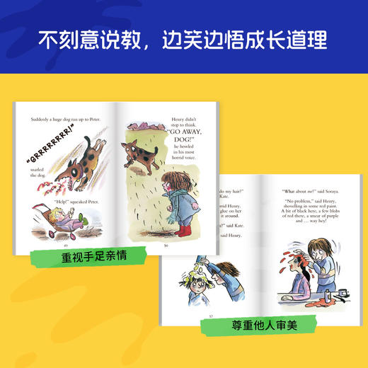 【新东方】淘气包亨利(含人物闪卡)英文趣味初章书 英音朗读音频 四色全彩插画ZD 商品图5