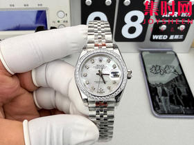劳力士GS日志型系列 女款28mm GS日志28系列 贝母钻面 钻圈款 2671机 五珠带 女士腕表