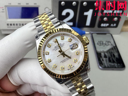 劳力士GS日志型系列 女款28mm GS日志28系列 间金贝母钻面 2671机 五珠带 女士腕表 商品图1