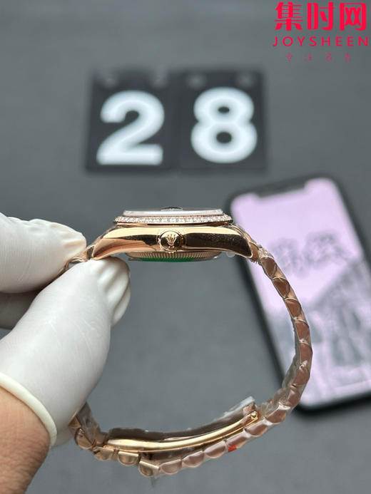 劳力士GS日志型系列 女款28mm GS日志28系列 全玫金咖啡星钻面 2671机 五珠带 女士腕表 商品图2