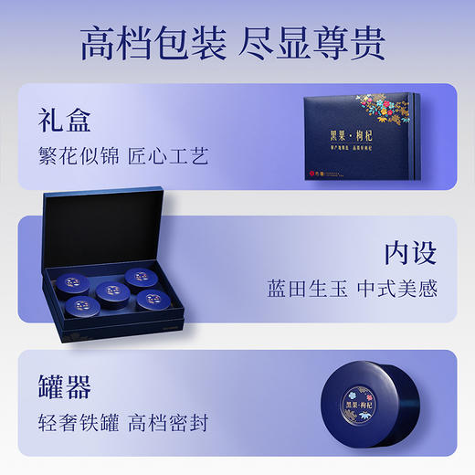 【双11大促】【礼盒】【杞里香青海黑枸杞450g礼盒】天赐良品共450g克 中秋国庆年货新年佳节送礼甄选礼盒 商品图1