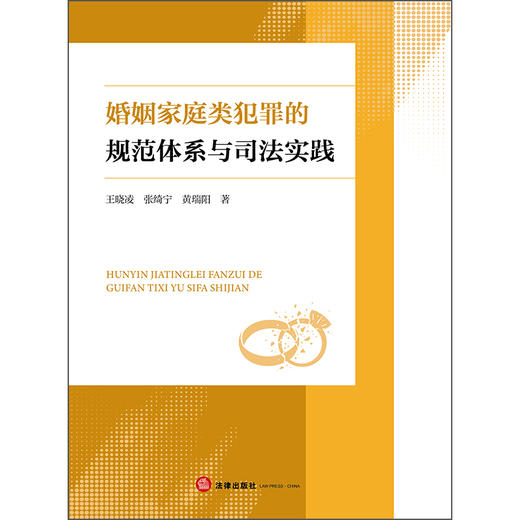 婚姻家庭类犯罪的规范体系与司法实践 王晓凌　张绮宁　黄瑞阳　著  法律出版社 商品图1