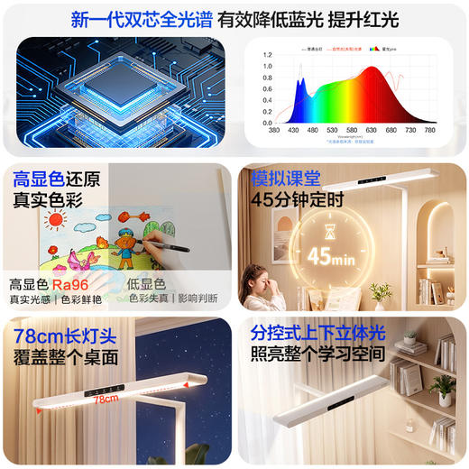 欧普全光谱护眼台灯学习专注健康光源落地立式小路灯星光Pro 商品图1
