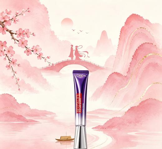 【L'OREAL欧莱雅紫熨斗眼霜二代冰感按摩头】30m*2 紧致青春密码酵素精华肌底液 【顺丰包邮】 商品图0