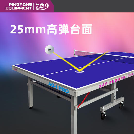 七二九729乒乓球台专业乒乓球桌AG-1pro专业国际大赛用球桌25mm 商品图1