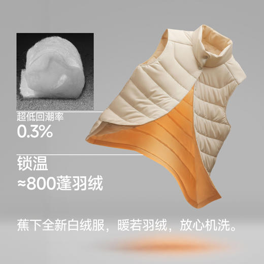 【蕉下精选】蕉下女士轻量白绒马甲（中暖）PF00726 商品图1