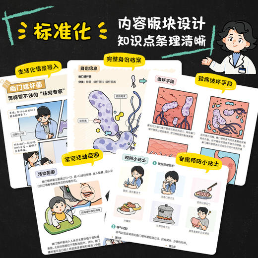 微生物漫话 和身体“作对”的它们！萌趣漫画讲透40多种微生物 教你做好防护 抵御*病毒 商品图3
