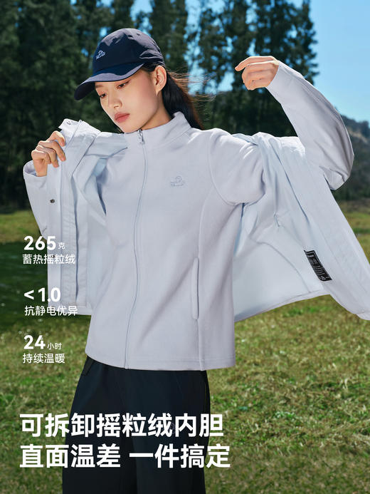 伯希和山屿三合一冲锋衣女新款户外防水外套 126101184 商品图7