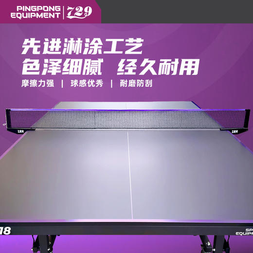 七二九729乒乓球台专业乒乓球桌AT-18可折叠单人训练家用球桌18mm 商品图3