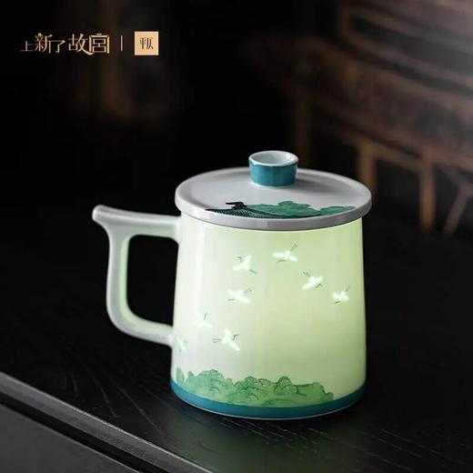 【赠中国航天机械拼装笔礼盒】上新了故宫·玲珑天工泡茶杯 ｜ 透光玲珑瓷，温润如玉！云鹤迎光满杯福，风雅至极！ 商品图3