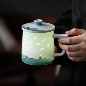 【赠中国航天机械拼装笔礼盒】上新了故宫·玲珑天工泡茶杯 ｜ 透光玲珑瓷，温润如玉！云鹤迎光满杯福，风雅至极！