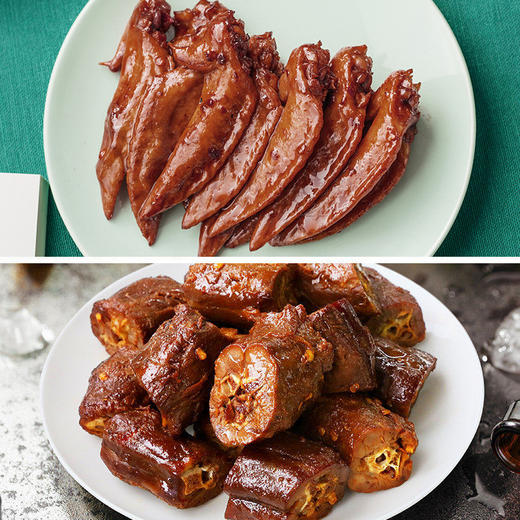 （共4盒）卤鸭脖135g*3卤鸡翅尖100g*1小吃解馋零食 商品图2