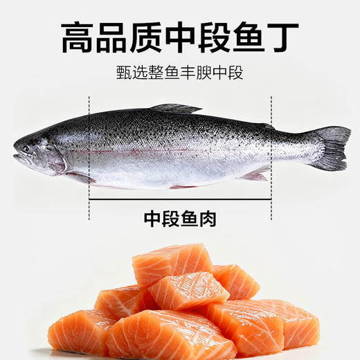 【饱满鲜美】八鲜桥 三文鱼丁 500g/包 色泽橙红纹理清晰 商品图1