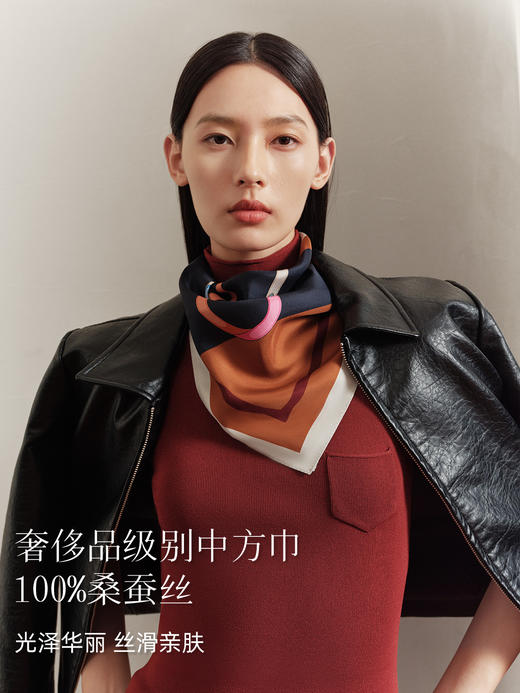 万事利双面印花方巾-爵韵（70） 商品图1