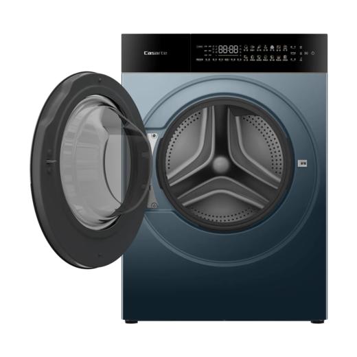 卡萨帝 洗衣机 CE B10LWDBLKU1 锡兰青 10公斤 滚筒洗衣机 设计师系列 直驱变频 一级能效 洗净比1.28 渗锌钢板 LED显示 双智投 上排水 前开式 全自动 不锈钢内筒 商品图3