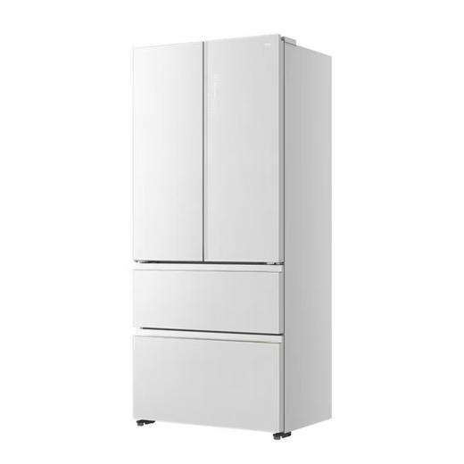 TCL 冰箱 R462P12-DQB 冰釉白 462升 法式多门冰箱 变频 一级能效 风冷 钢化玻璃面板 自动制冰机 0.77kW·h/24h 净味 除菌 电子控温 底部散热 90度直角开门 商品图1
