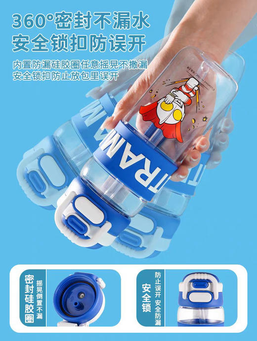 正版ip授权弹跳双饮儿童水杯水壶600ml 商品图6