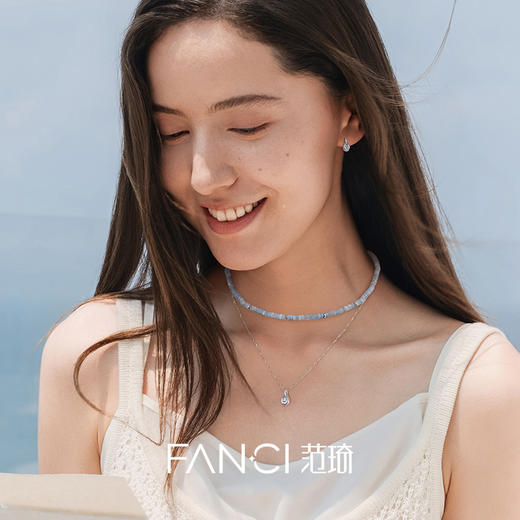 Fanci范琦【蓝眼泪系列】幸福之泪项链水滴吊坠简约设计送女友 商品图3