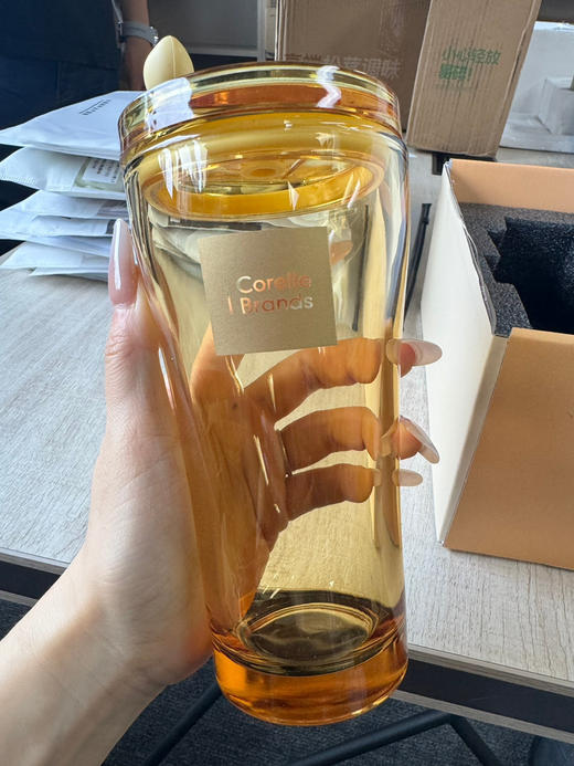 康宁•心悦双饮琥珀高硼硅杯子500ml 商品图0