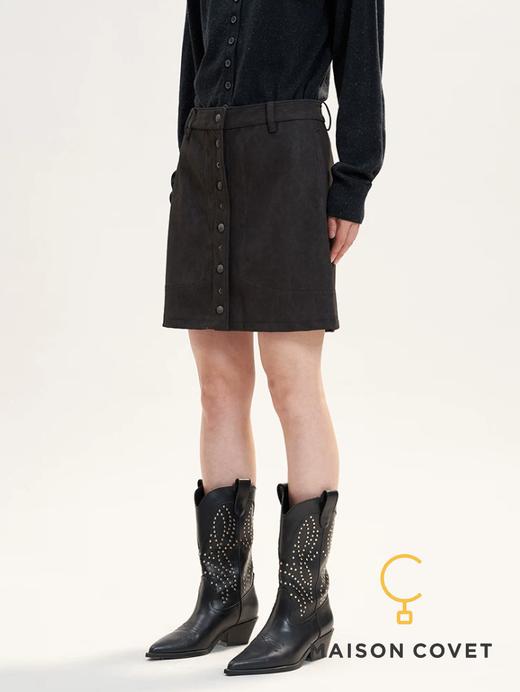 WHM 雾面仿真鹿皮短裙 商品图1