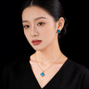 【任意买2件送一件：价值88元的真人手写书法摆台！】鑫毓溪  非遗点翠铜镀金羽毛耳饰925银针防过敏项链手镯胸针系列  纯手工耳饰旗袍非遗礼物 商品缩略图4