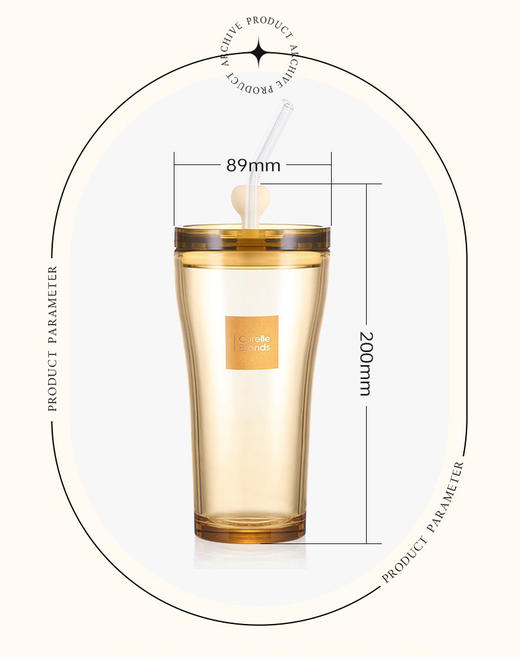 康宁•心悦双饮琥珀高硼硅杯子500ml 商品图8