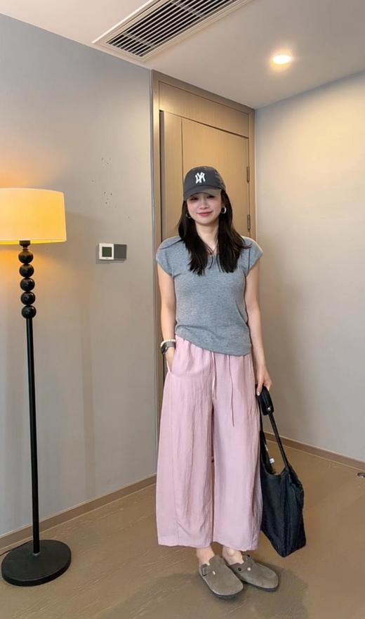 九分天丝亚麻弯刀裤 | 弯刀+香蕉裤的松弛轮廓，莱赛尔＋亚麻面料，上宽下窄藏肉绝了，不挑身材，四色可选 商品图6