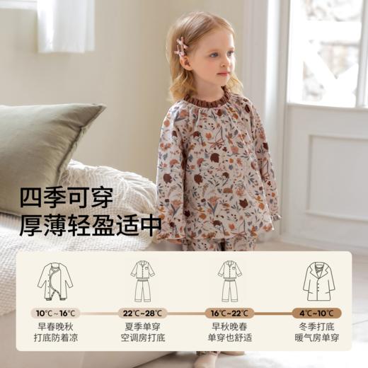 【宝宝服饰】嫚熙女童睡衣裤纯棉儿童家居服套装2026秋季新款女孩可爱风 商品图4
