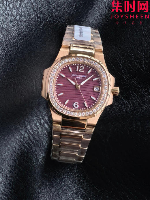 RRR百达翡丽鹦鹉螺7010系列 钻圈款 紫色盘 女士石英腕表 表径32mm 原版起模还原数据 达到全部精细对版 商品图5