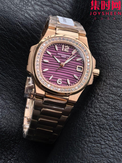 RRR百达翡丽鹦鹉螺7010系列 钻圈款 紫色盘 女士石英腕表 表径32mm 原版起模还原数据 达到全部精细对版 商品图2