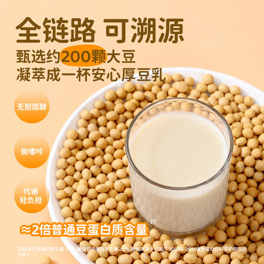 【醇厚香浓】植然心动 全豆厚豆乳 200ml*12袋/箱 精细研磨口感醇厚 商品图2