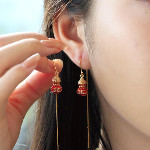 【七夕好物 古典中国风 轻奢女神范】非遗珐琅耳饰/手链/项链（张向东&开心集藏） 商品图7