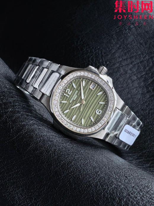 RRR百达翡丽鹦鹉螺7010系列 钻圈款 橄榄绿 女士石英腕表 表径32mm 原版起模还原数据 达到全部精细对版 商品图3