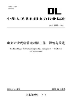 【按需印刷】DL/T2822-2024 电力企业现场管理对标工作 评价与改进