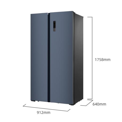 美菱 冰箱 BCD-540WKPCG1 星空灰 540升 双开门冰箱 中间开 电脑控温 变频 智能除霜 风冷无霜 一级能效 彩钢面板 商品图3