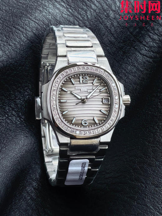 RRR百达翡丽鹦鹉螺7010系列 钻圈款 渐变灰 烟熏灰 女士石英腕表 表径32mm 原版起模还原数据 达到全部精细对版 商品图0