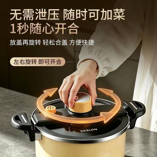 清仓特惠【比高压锅安全，比汤锅快】德世朗钛珐琅微压快炖锅 6L大容量 焖煮炖煲 商品图3