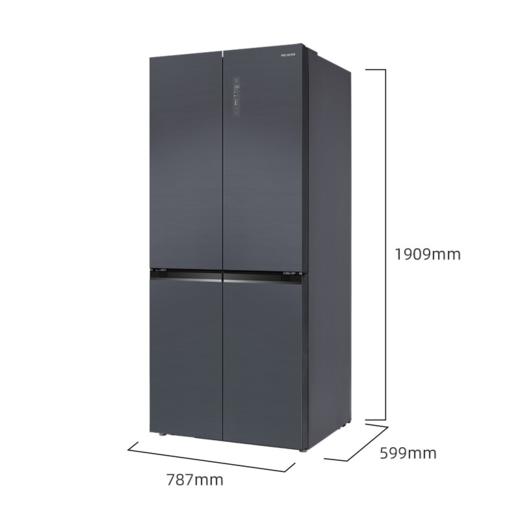 美菱 冰箱 BCD-458WSP9BG1 月影灰 458升 十字门冰箱 中间开 电脑控温 变频 智能除霜 风冷无霜 一级能效 商品图3