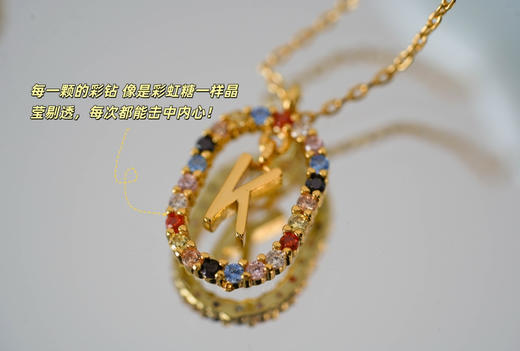 西班牙小众PDPA0LA镶钻字母项链080603 商品图1