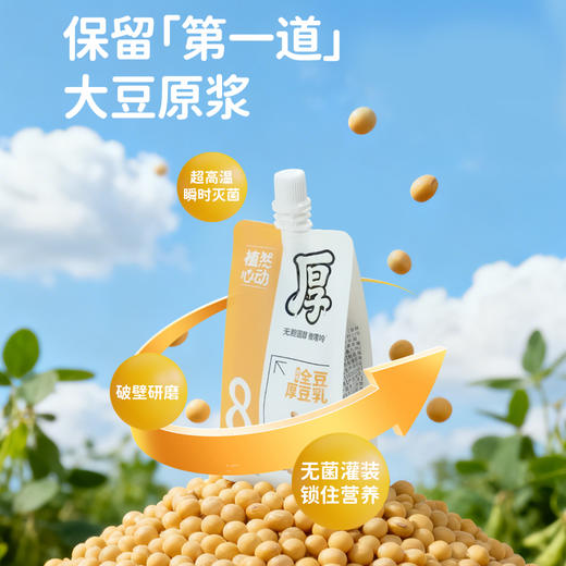 【醇厚香浓】植然心动 全豆厚豆乳 200ml*12袋/箱 精细研磨口感醇厚 商品图4