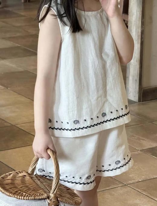 莱赛尔亚麻刺绣套装｜ 一套两件，无需搭配，巨出片！有小孩码，可当亲子装/闺蜜装【3-7天发货】 商品图11