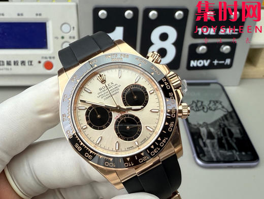 劳力士宇宙计型 EWE新款迪通拿计时系列 余文乐玫金款 日亮金盘 迪通拿4131一体机 男士腕表 商品图1