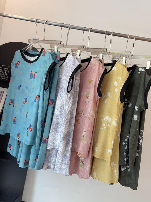 炫彩雯丝【可外穿棉绸睡衣套装】比裸睡更舒服，并且每色都长在审美上，自己穿/送妈妈都超合适~ 商品图5