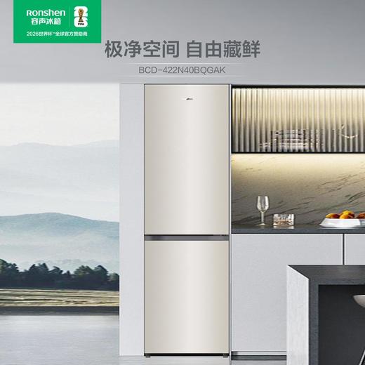 容声 冰箱 BCD-422N40BQGAK 月华锦 422升 大两门冰箱 一级能效 PCM钢板面板 单系统 嵌入式 风冷 变频 WIFI智能控制 0.82kW· h/24h 商品图1