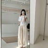 法式「白开水」天丝醋酸阔腿裤 ， 凉快、不闷汗、不粘腿、遮肉、显腿长，四色可选，赠送丝巾一条【3-5天发货】 商品缩略图7