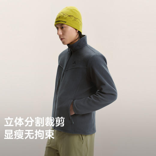 拓路者【300g系列】户外徒步抓绒衣男士保暖摇粒绒立领外套双面绒 商品图1