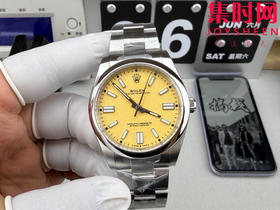 劳力士EWE蚝式恒动型41mm系列 新配色“沙漠黄”3230机 三珠板带 男士腕表