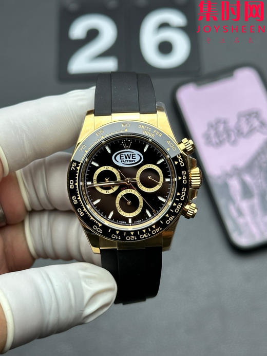 劳力士宇宙计型 EWE新款迪通拿计时系列 黑金盘 迪通拿4131一体机 男士腕表 商品图0